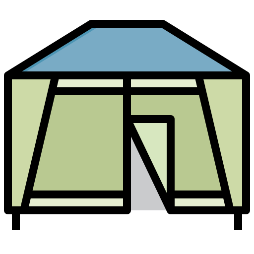 Tent Surang Lineal Color icon