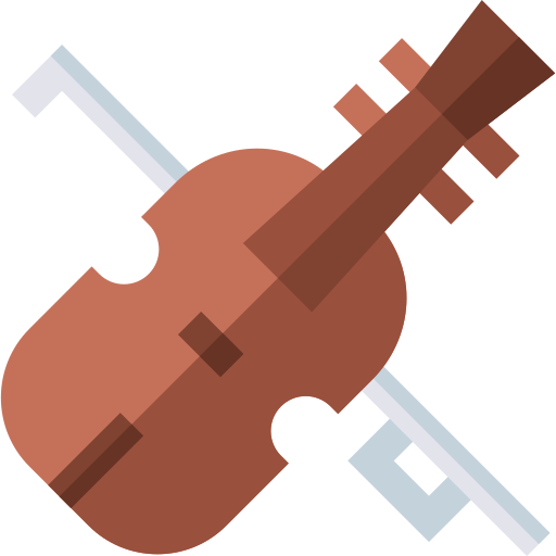 violino Basic Straight Flat Ícone