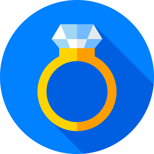 diamant-ring Flat Circular Flat icon