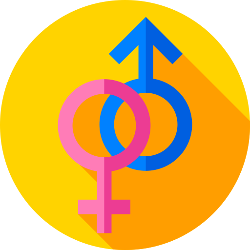 Heterosexual Flat Circular Flat icon