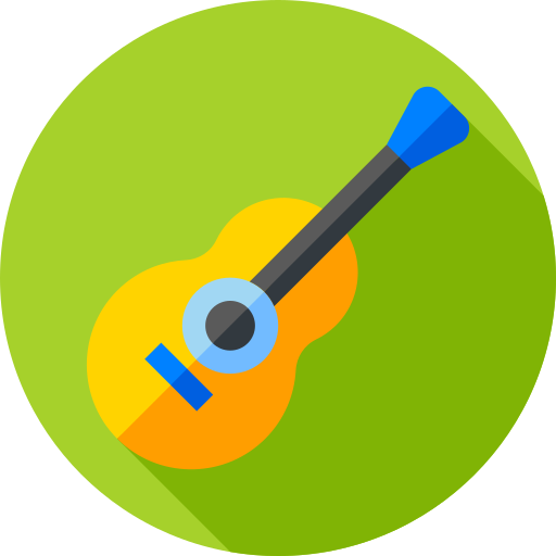Guitar Flat Circular Flat icon