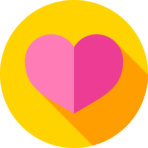 Heart Flat Circular Flat icon