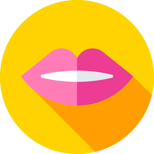 唇 Flat Circular Flat icon