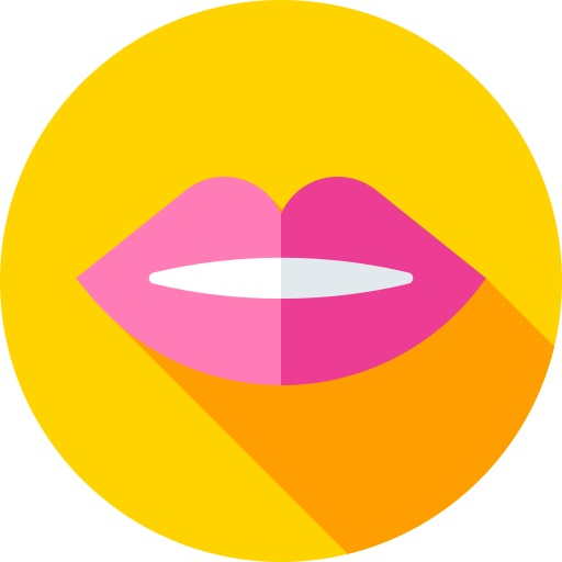 Lips Flat Circular Flat icon