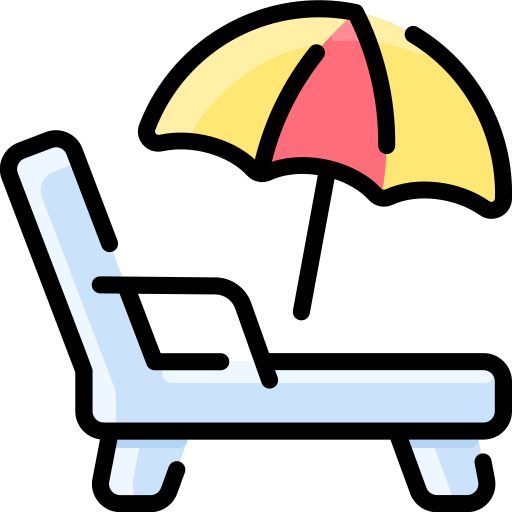 Beach chair Vitaliy Gorbachev Lineal Color icon