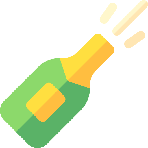 champagne Basic Rounded Flat Icône