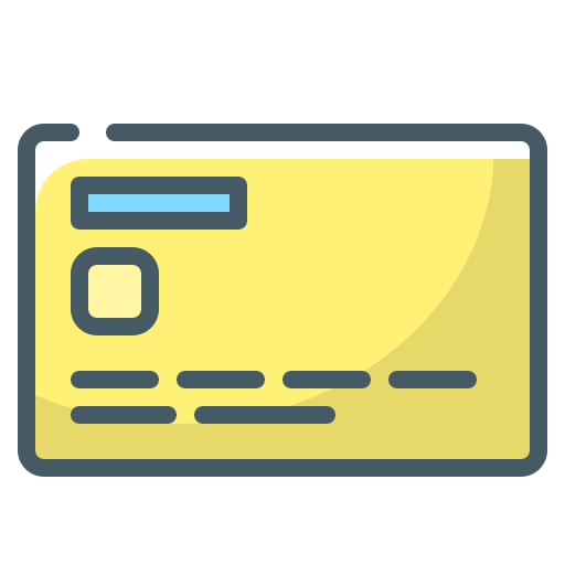 신용 카드 Generic Color Omission icon