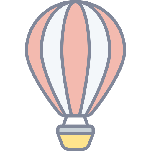 熱気球 Generic Outline Color icon