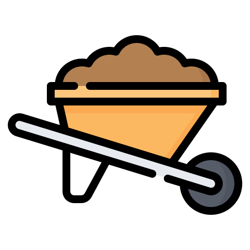 Wheelbarrow Generic Outline Color icon