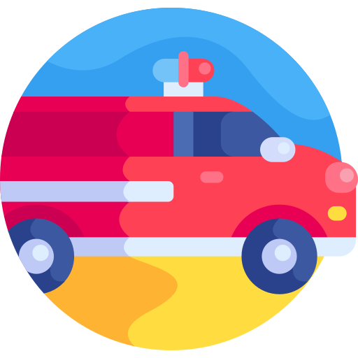 救急車 Detailed Flat Circular Flat icon