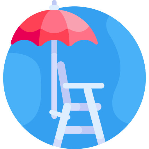 Lifeguard chair Detailed Flat Circular Flat icon