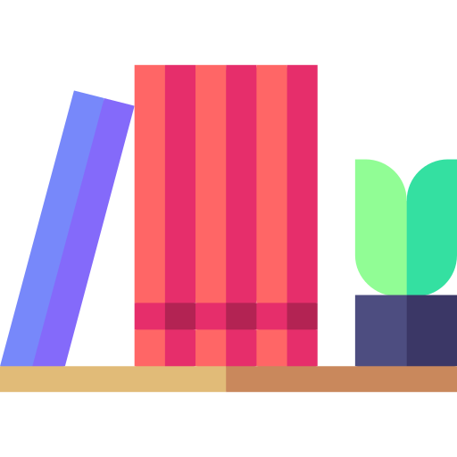 estante para libros Basic Straight Flat icono