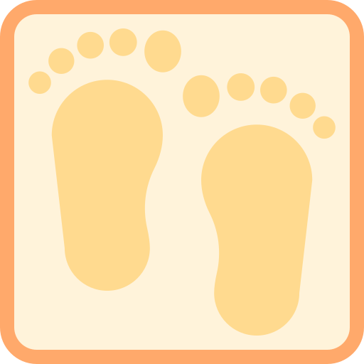 voetafdruk Detailed color Lineal color icoon