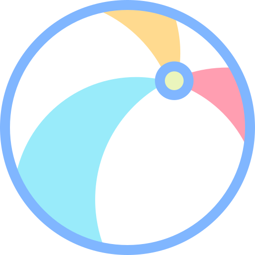 пляжный мяч Detailed color Lineal color иконка