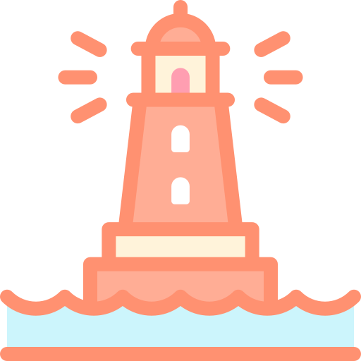 灯台 Detailed color Lineal color icon