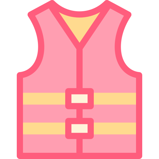 Life vest Detailed color Lineal color icon