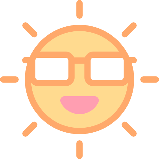 太陽 Detailed color Lineal color icon