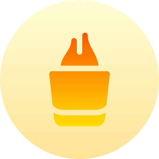 Fire cocktail Basic Gradient Circular icon
