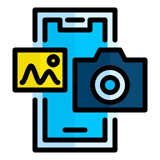 Mobile camera Generic Outline Color icon