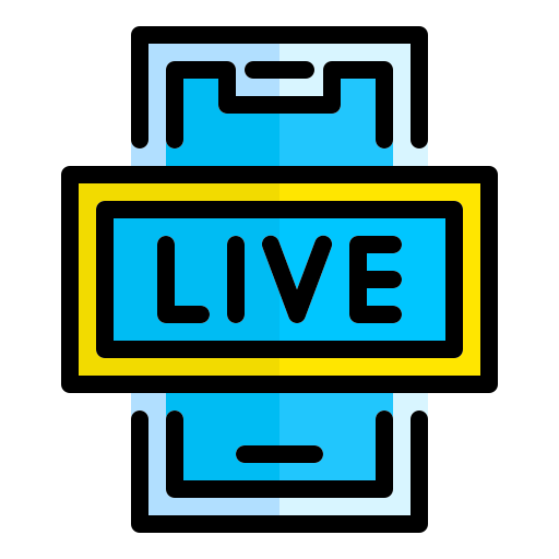 Live streaming Generic Outline Color icon