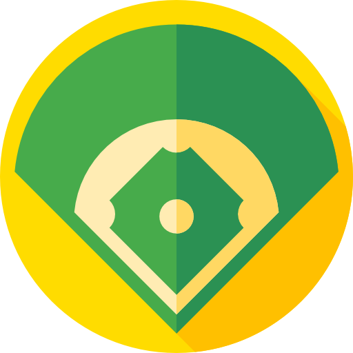 campo de béisbol Flat Circular Flat icono