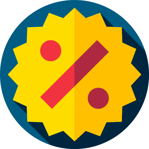 할인 Flat Circular Flat icon