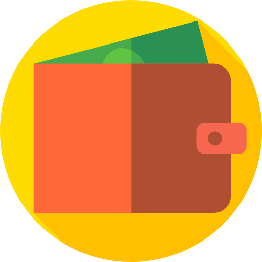 geldbörse Flat Circular Flat icon