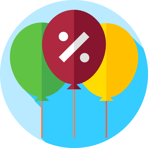 luftballons Flat Circular Flat icon