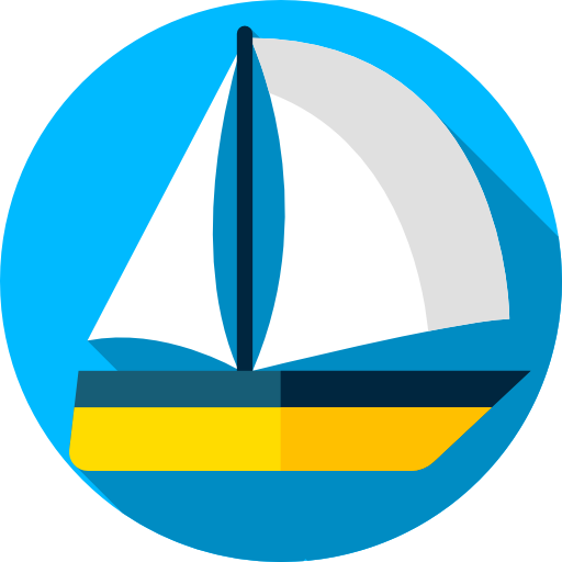 ヨット Flat Circular Flat icon
