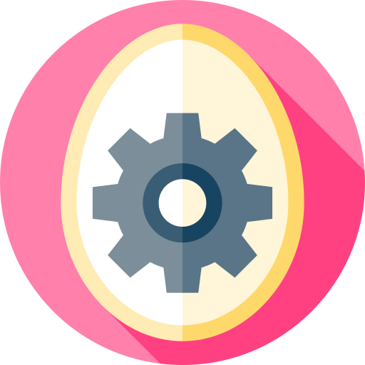 huevo Flat Circular Flat icono
