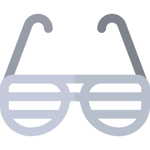 lunettes Basic Rounded Flat Icône