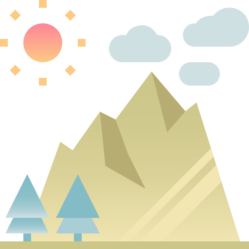 montaña Pixelmeetup Flat icono