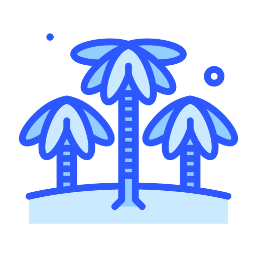 Coconut tree Darius Dan Blue icon