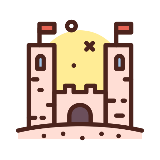 zamek z piasku Darius Dan Lineal Color ikona