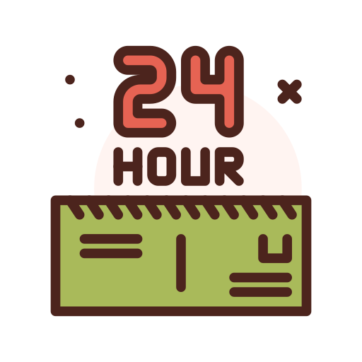 24 hours Darius Dan Lineal Color icon
