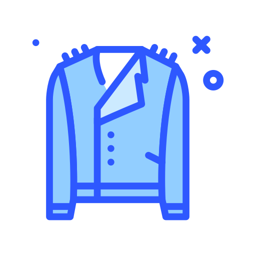 Leather jacket Darius Dan Blue icon