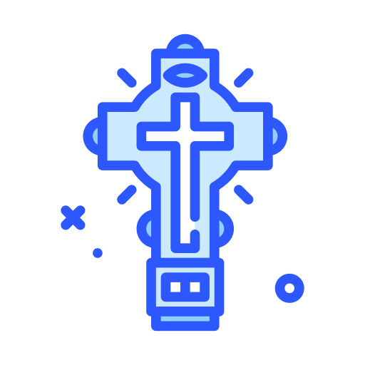 Orthodox cross Darius Dan Blue icon