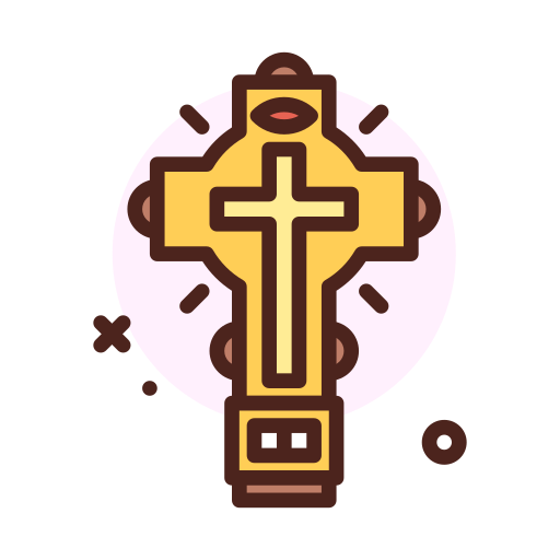 krzyż prawosławny Darius Dan Lineal Color ikona