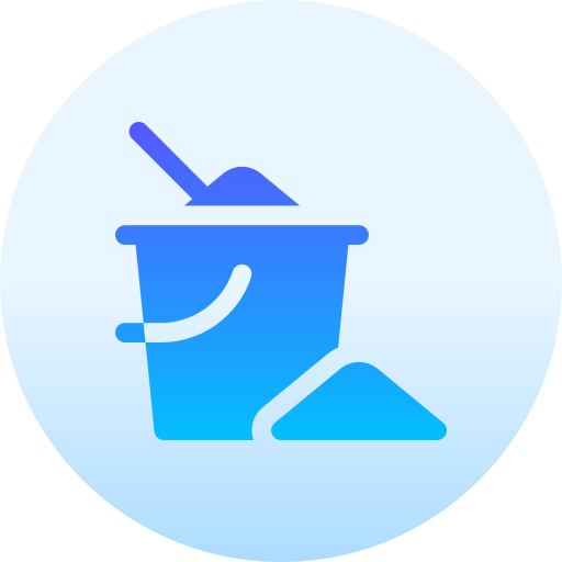 Sand bucket Basic Gradient Circular icon