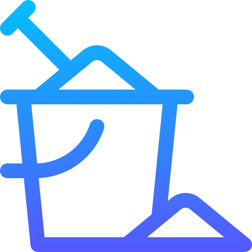 cubo de arena Basic Gradient Lineal color icono