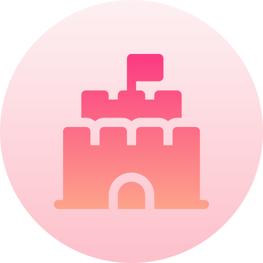 castello di sabbia Basic Gradient Circular icona