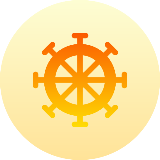 Ship wheel Basic Gradient Circular icon