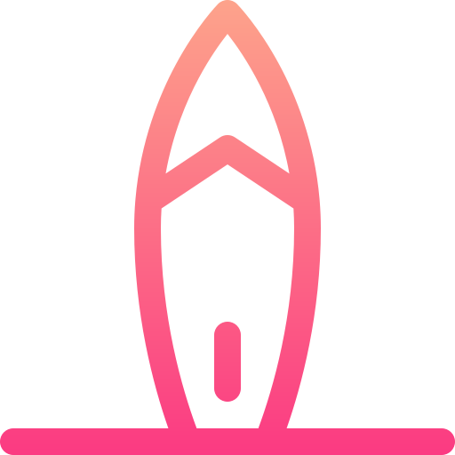 Surfboard Basic Gradient Lineal color icon