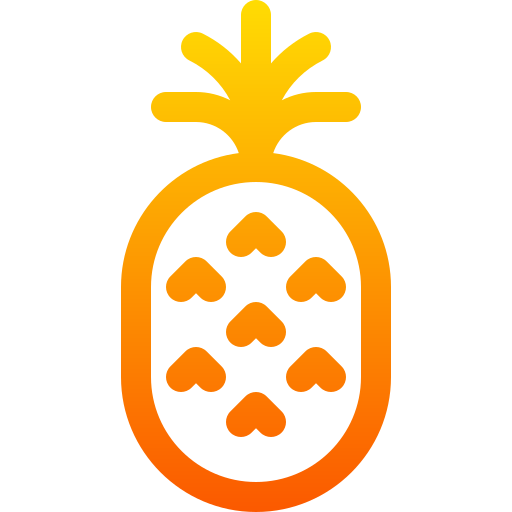 piña Basic Gradient Lineal color icono