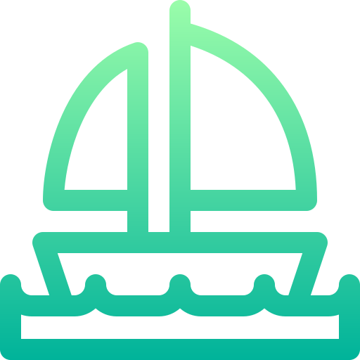 Boat Basic Gradient Lineal color icon
