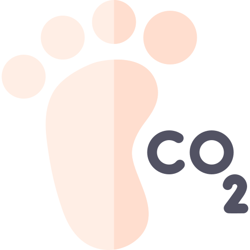 Carbon footprint Basic Rounded Flat icon