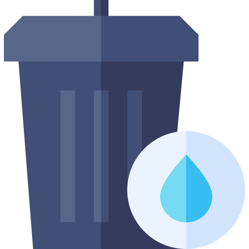 afvalwater Basic Straight Flat icoon