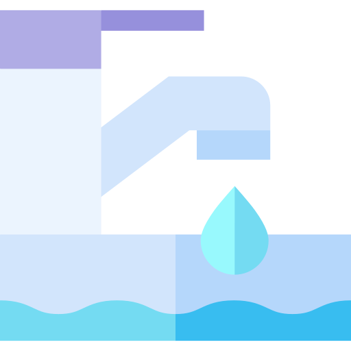 grifo de agua Basic Straight Flat icono