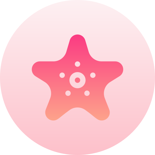 ヒトデ Basic Gradient Circular icon