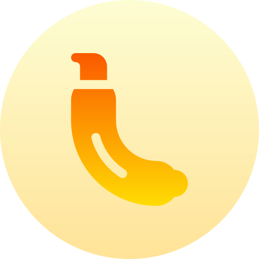 Banana Basic Gradient Circular icon